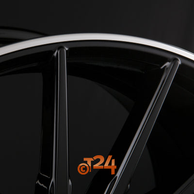 artFORM Velgen - AF-401 Black Rim Polished - 22 inch