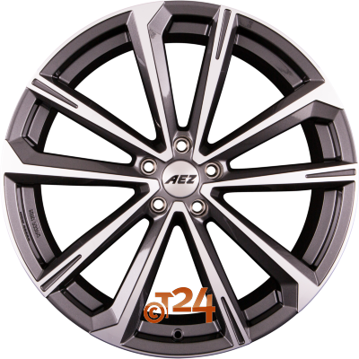 AEZ Velgen - ARUBA DARK - Gunmetal Glanzend Frontpoliert - 18 inch