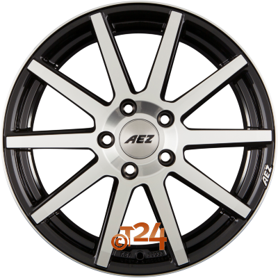 AEZ Velgen - STRAIGHT Black Polished Front - 19 inch
