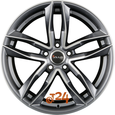 AVUS Racing Velgen - AF16 Anthracite Polished - 17 inch