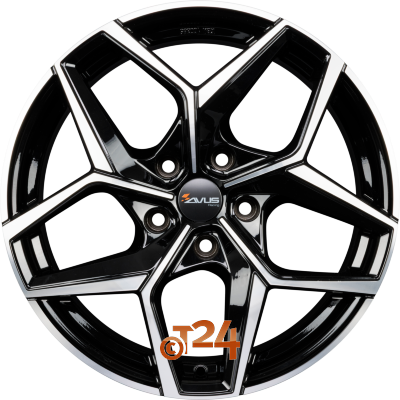 AVUS Racing Velgen - AC-523 Black Polished - 18 inch