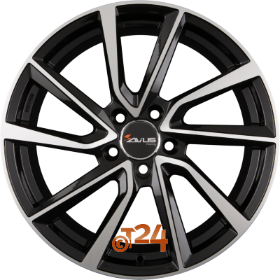 AVUS Racing Velgen - AC-518 Black Polished - 15 inch