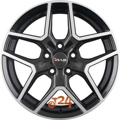 AVUS Racing Velgen - AC-519 Black Polished - 17 inch