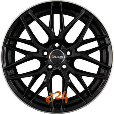 AVUS Racing Velgen - AF19 Black Polished Lip - 18 inch