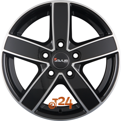AVUS Racing Velgen - AC-V51 Black Polished - 17 inch