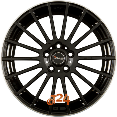 AVUS Racing Velgen - AC-M03 Black Polished Lip - 17 inch