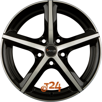 AVUS Racing Velgen - AF8 Black Polished - 17 inch