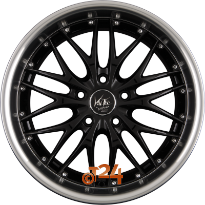 BARRACUDA Velgen - VOLTEC T6 Highgloss Black Inox Lip - 17 inch