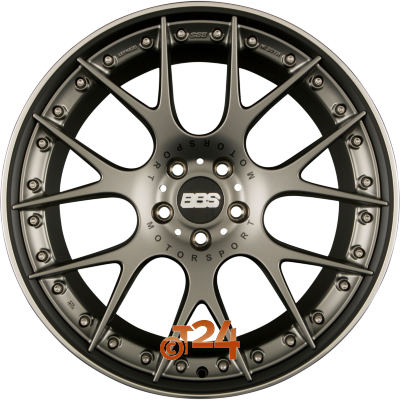 BBS Velgen - CH-RII Wielnaaf Platinum Matt - Velgbed Schwarz Matt - 22 inch