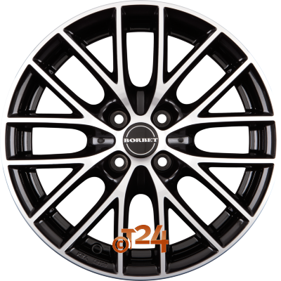 BORBET Velgen - BS4 Black Polished - 16 inch