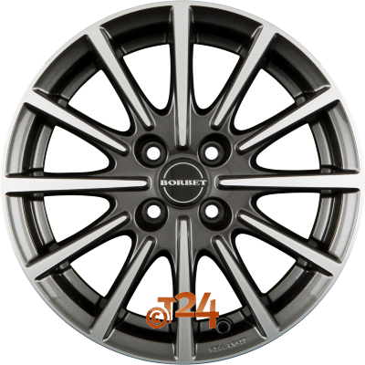 BORBET Velgen - BL4 Mistral Anthracite Glossy Polished - 15 inch