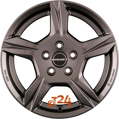BORBET Velgen - T10 Anthrazit Glossy - 15 inch