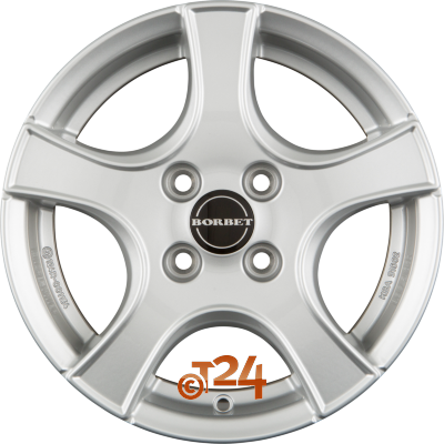 BORBET Velgen - F2 Brilliant Silver - 14 inch