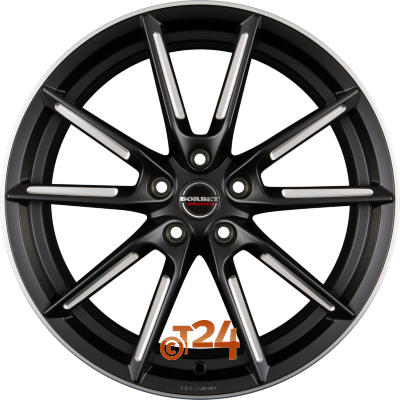 BORBET Velgen - LX Black Matt Spoke Rim Polished - 20 inch
