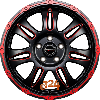 BORBET Velgen - CW8 Red Rim Window Polished Matt - 18 inch