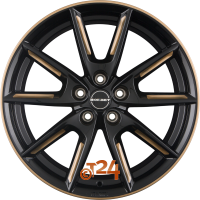 BORBET Velgen - LX Black Glossy Gold Spoke Rim - 19 inch