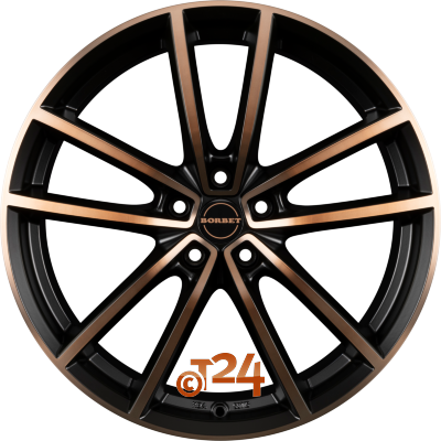 BORBET Velgen - W Black Copper Polished Matt - 20 inch