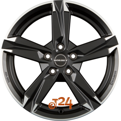 BORBET Velgen - T10 Matt Schwarz Poliert - 16 inch