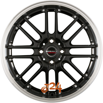 BORBET Velgen - CW2 Black Rim Polished - 17 inch