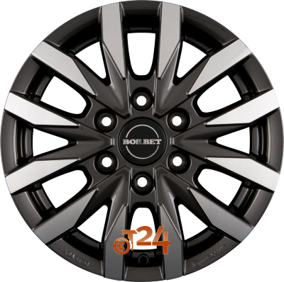 BORBET Velgen - CW6 Mistral Anthracite Glossy Polished - 17 inch