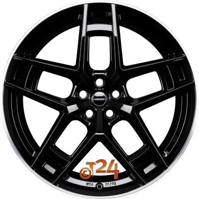 BORBET Velgen - TF Black Rim Polished Glossy - 24 inch
