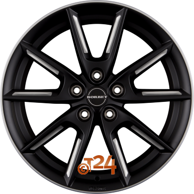 BORBET Velgen - LX Black Matt Silver Spoke Rim - 19 inch