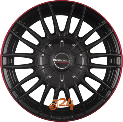 BORBET Velgen - CW3 Black Glossy Red Ring - 18 inch