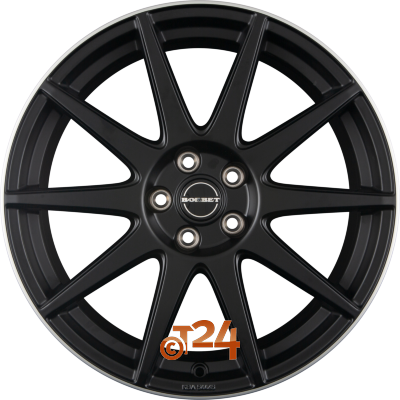 BORBET Velgen - GTX Black Matt Rim Silver - 19 inch
