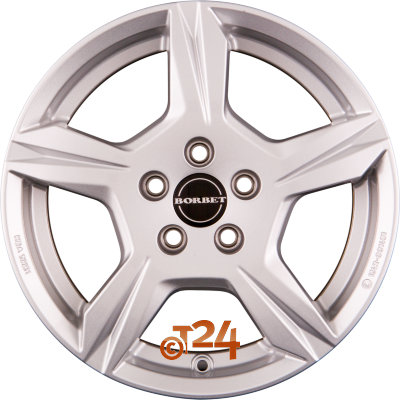 BORBET Velgen - T10 Kristallsilber - 15 inch