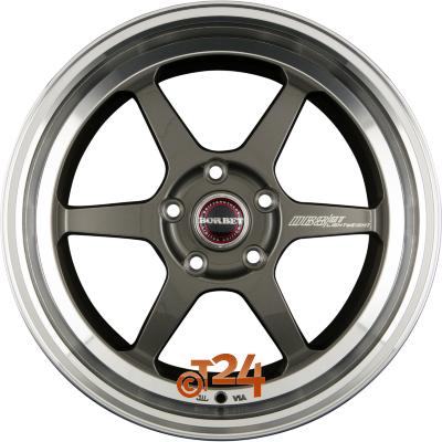 BORBET Velgen - DB8GT Graphite Rim Polished - 18 inch