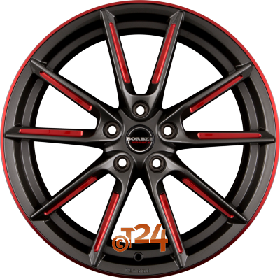 BORBET Velgen - LX Graphite Spoke Rim Red Polished - 20 inch