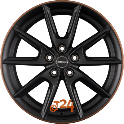 BORBET Velgen - LX Black Matt Rim Copper - 18 inch