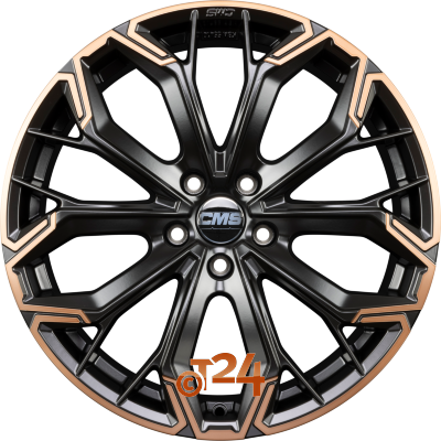 CMS Velgen - C37 PDBC Diamant Schwarz Kupfer Teilpoliert - 18 inch