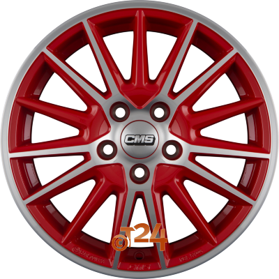 CMS Velgen - C23 DRED Diamant Rot Glanz - 15 inch