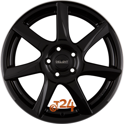 DEZENT Velgen - TW DARK - Black Polished Lip - 16 inch