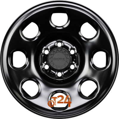 DOTZ Velgen - OUTLAND BLACK (Stalen Velg) - Schwarz Matt - 18 inch