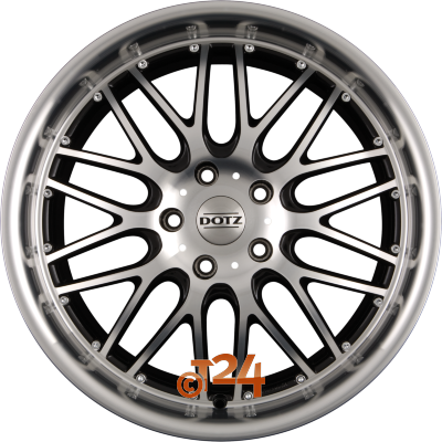 DOTZ Velgen - MUGELLO Schwarz Glanz Frontpoliert - 17 inch