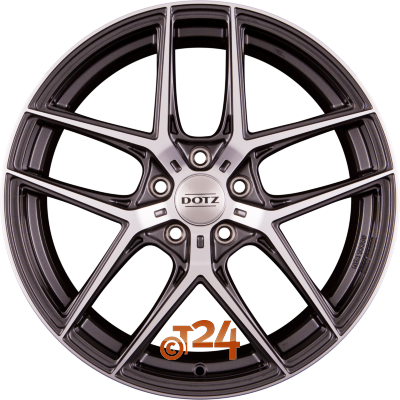 DOTZ Velgen - LAGUNASECA DARK - Gunmetal Glanzend Frontpoliert - 20 inch