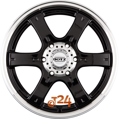 DOTZ Velgen - CRUNCH Matt BLack / Polished Lip - 17 inch