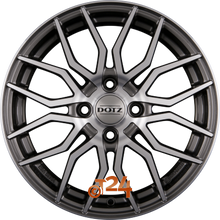 DOTZ Velgen - LIMEROCK DARK - Gunmetal Frontpoliert - 17 inch