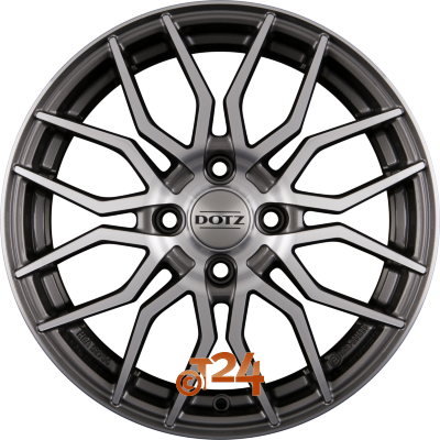 DOTZ Velgen - LIMEROCK DARK - Gunmetal Frontpoliert - 17 inch
