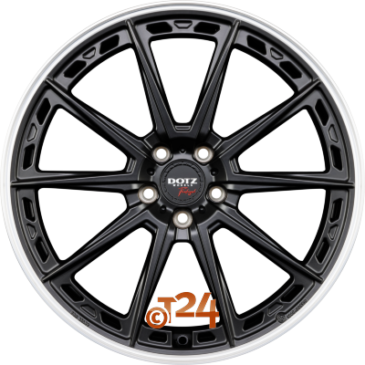 DOTZ Velgen - SONOMA DARK - Schwarz Matt Gepolijste velgrand - 19 inch