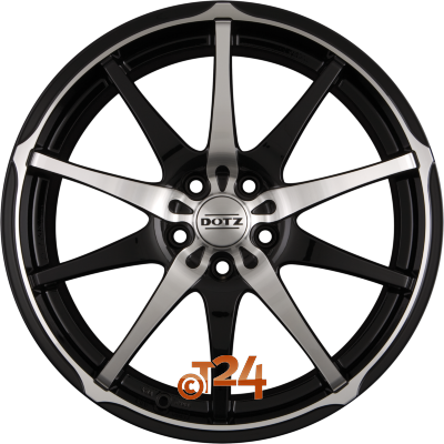 DOTZ Velgen - SHURIKEN Schwarz Glanz Frontpoliert - 19 inch