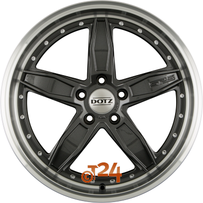 DOTZ Velgen - SP5 DARK - Gunmetal Polished Lip - 20 inch