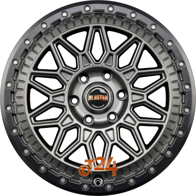 FONDMETAL Velgen - BLUSTER Matt Titanium Black Lip - 18 inch