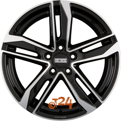 FONDMETAL Velgen - HEXIS Glossy Black Machined - 18 inch