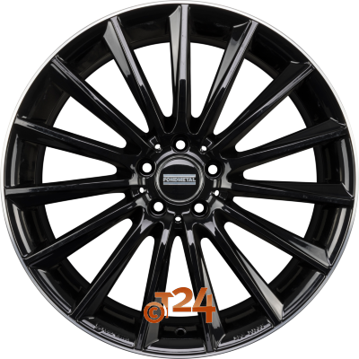 FONDMETAL Velgen - AIDON Glossy Black Machined Lip - 19 inch
