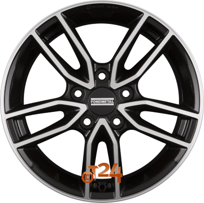 FONDMETAL Velgen - KOROS Glossy Black Machined - Diamond Black - 18 inch
