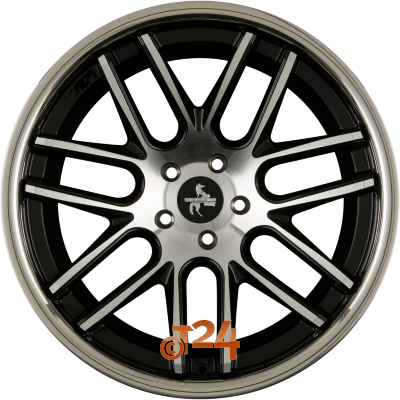 KESKIN Velgen - KT14 CONCAVE Black Front Polish Steel Lip (BFPSL) - 20 inch