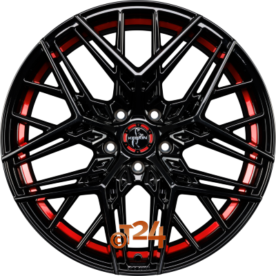 KESKIN Velgen - KT25 Black Painted Red Inside (BPRI) - 20 inch